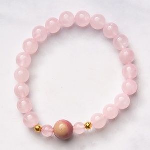 Rose Quartz & Rhodonite Bracelet - Yogi Surprise